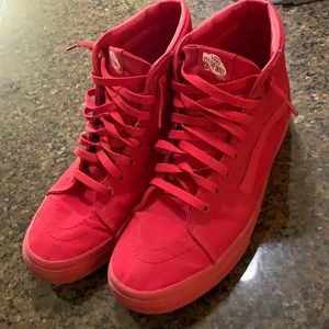 All Red High Top Men’s Vans